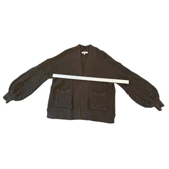 Madewell Chunky Bobble Knit Cardigan Sweater Green Relaxed Fit Boho Cabincore - Picture 6 of 13